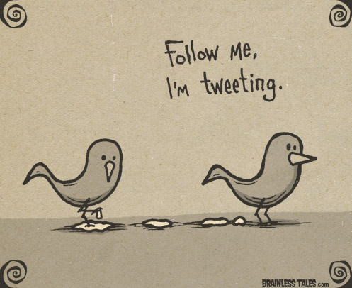 Follow me, I'm Tweeting.