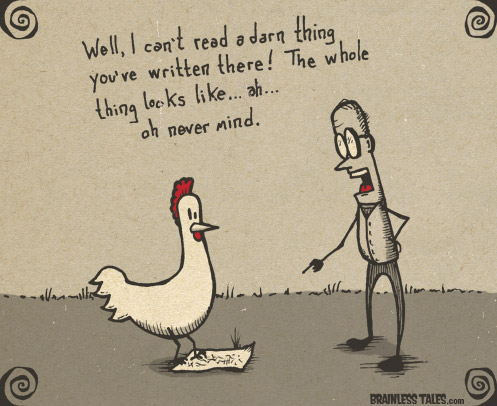 Can't Read a Darn Thing