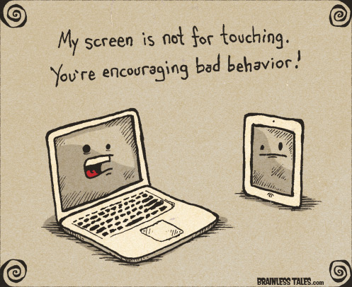 Laptop Touching