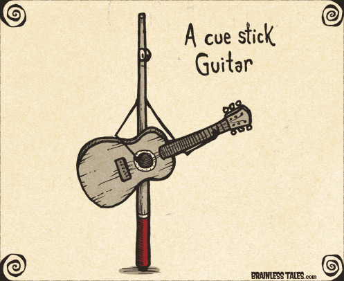 A Cue Stick Guitar